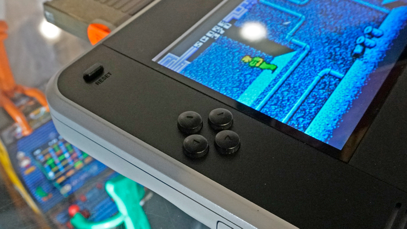 The use of individual buttons for the RetroChamp’s D-pad is a design choice that hasn’t been finalized.
